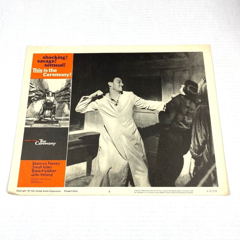 The‎ Ceremony 1963 Lobby Cards Movie Posters Laurence Harvey Sarah Miles Crime